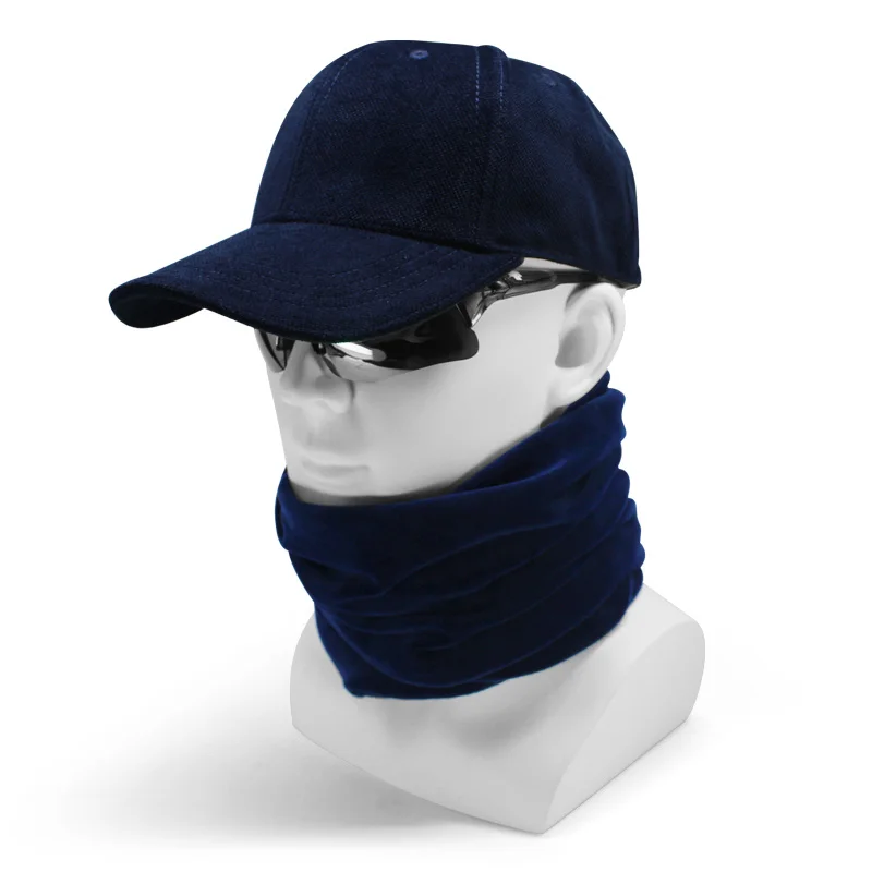 [AETRENDS] зимняя бейсбольная кепка s для мужчин, комбинированная с утеплителем шеи, бархатные шапки, уличная спортивная бейсболка, Мужская кепка для гольфа, Z-6603 - Цвет: Blue with Blue