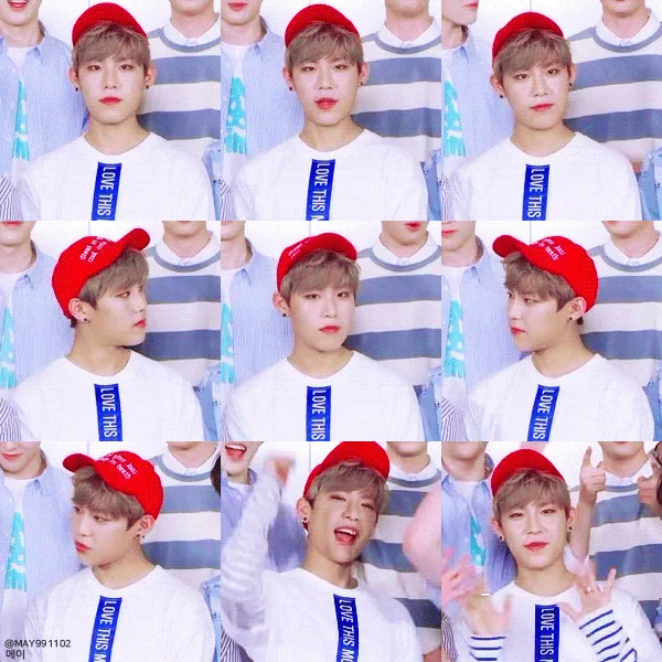 Kpop WANNA ONE PARK WOO JIN футболка с короткими рукавами Harajuku одежда для пары бойцов в