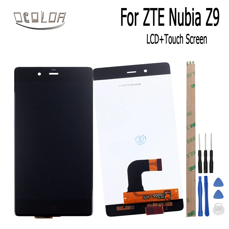 

ocolor For ZTE Nubia Z9 NX508J LCD Display and Touch Screen Digitizer Assembly Replacement +Tool+Adhesive For ZTE Nubia Z9