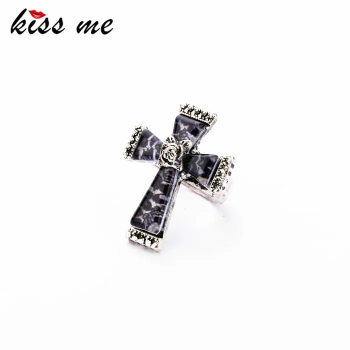

Fashion fashion accessories leopard print cross vintage ring Factory Wholesale