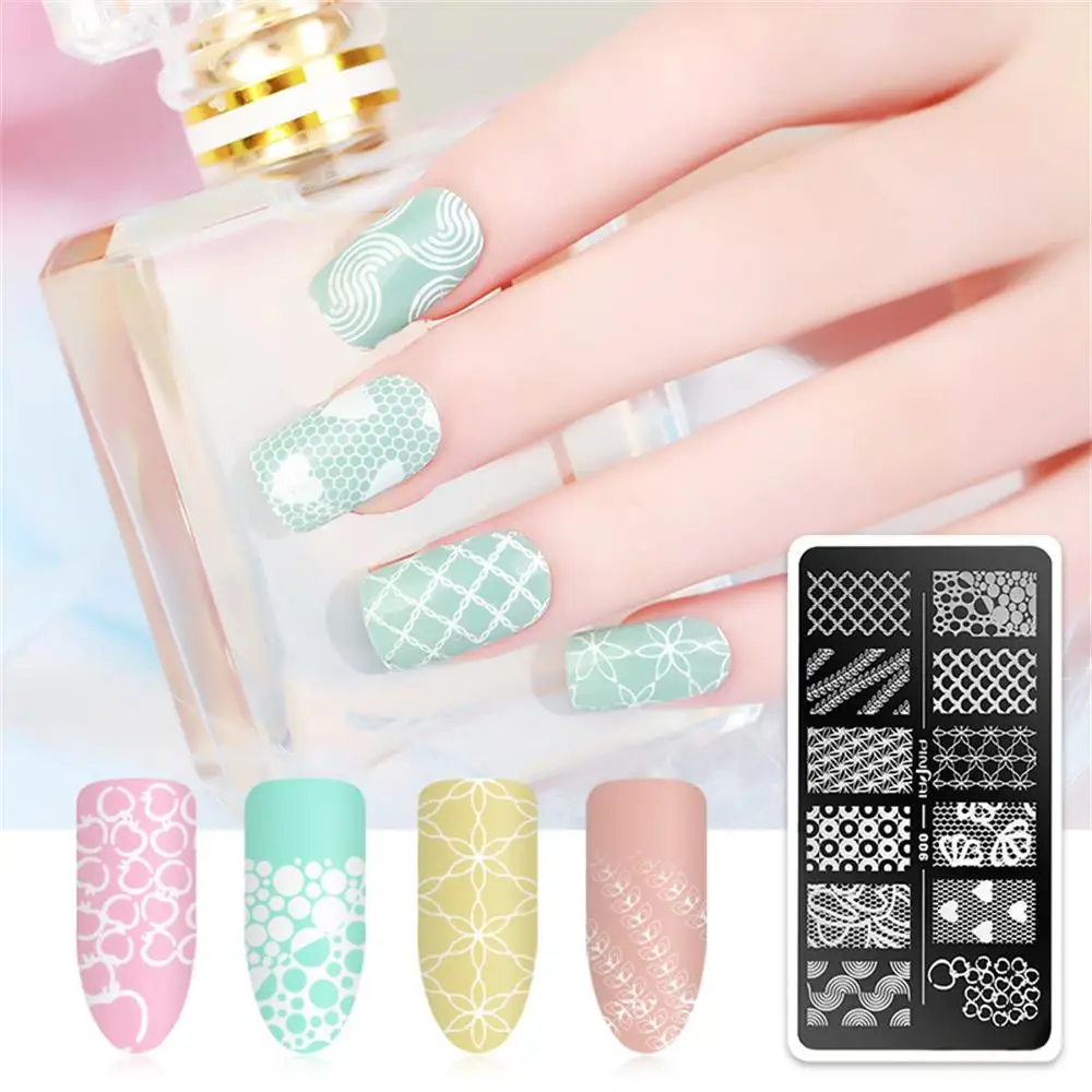 

Nail Stamping Plates Lace Flower Animal Pattern Nail Art Stamp Stamping Template Image Plate Stencil Nails Tool New Arrival