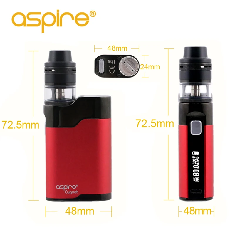 Набор для вейпа Aspire Cygnet Revvo 80 Вт бак 2 мл распылитель резьба 0 86 дюйма подходит