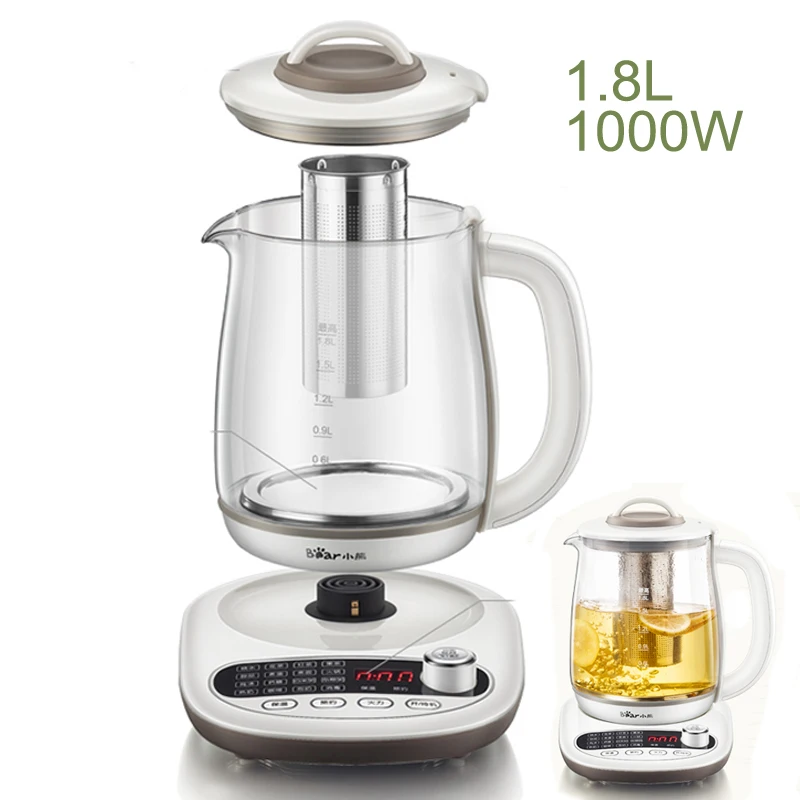 JA38,Multifunction Glass Electric Kettle 1.8L Large Capacity Automatic