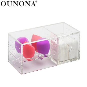 

OUNONA Cosmetics Organizer Acrylic Makeup Storage Case Dustproof Table Cosmetic Container