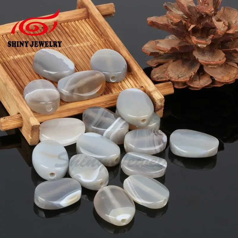 Buy Natural Brazil Agates Stone Loose Beads Flat Teardrop Twisted Shape For