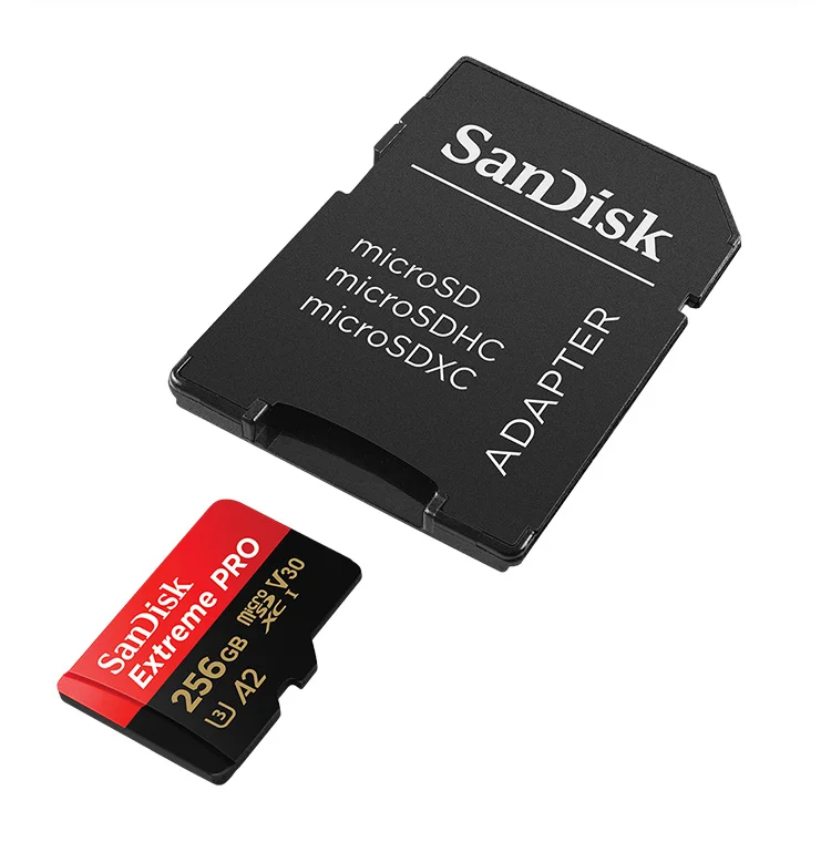 Двойной Флеш-накопитель SanDisk A2 64 Гб 128 ГБ 256 Гб карта памяти MicroSD C10 V30 U3 4K Extreme Сверхбыстрая скорость чтения 170 МБ/с. скорость записи 90 МБ/с