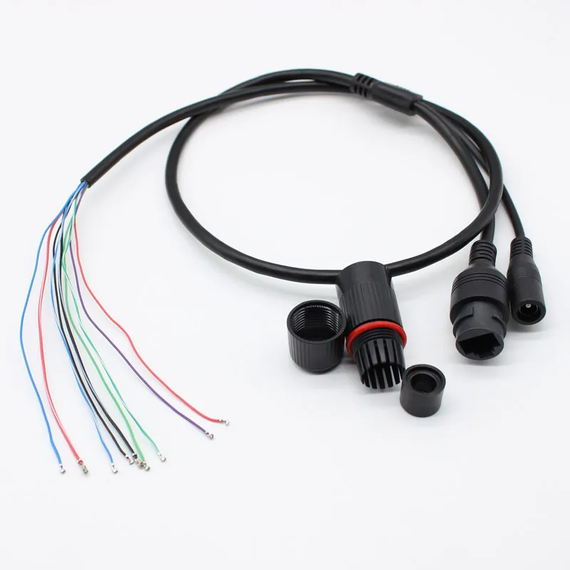 Weatherpoof CCTV IP Сетевая камера PCB модуль видео кабель питания RJ45 гнездовые и DC разъемы