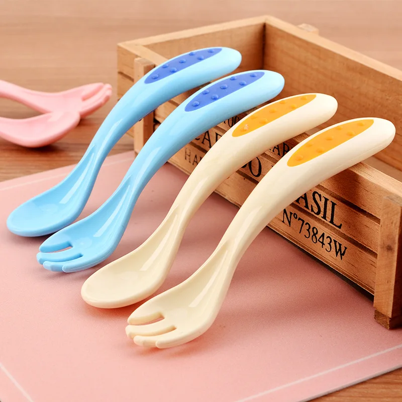 Baby Cutlery Set Food Grade PP Kids Dinner Tools Non toxic Tableware