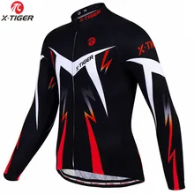 X-tiger-ropa De Ciclismo De manga larga para Hombre, ropa térmica De lana para Invierno