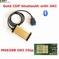 Новые 2016,00 АВТО OBDII CDP OKI золото TCS CDP PRO чип Bluetooth M6636B OBD OBD2 диагностический инструмент для автомобилей/ грузовики/Generic