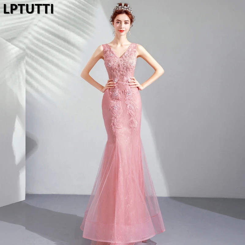 

LPTUTTI Beading Embroidery New For Women Elegant Date Ceremony Party Prom Gown Formal Gala Events Luxury Long Evening Dress