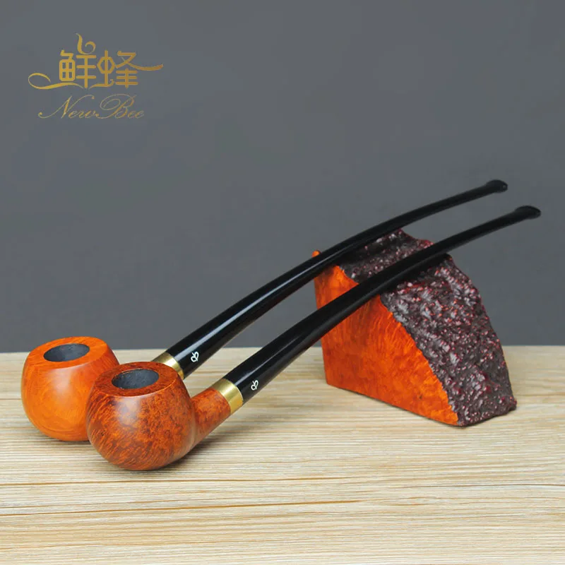 

NewBee Churchwarden Tobacco Pipe Long Briar Wooden Reading Smoking Pipe with 9 mm Filter Rack Scraper Brush Tamper aa0088S-QH