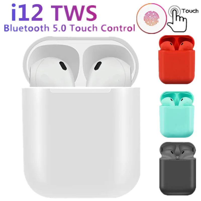 

New i12 TWS wireless headphones bluetooth 5.0 earphone Mini Earbuds earphones Music Headset pk i10 i20 i30 TWS for iPhone xiaomi
