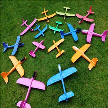 

48CM DIY Hand Throw Flying Glider Planes Foam Aeroplane Model Party Bag Fillers Flying Glider Plane Outdoor Toys For Kids Game