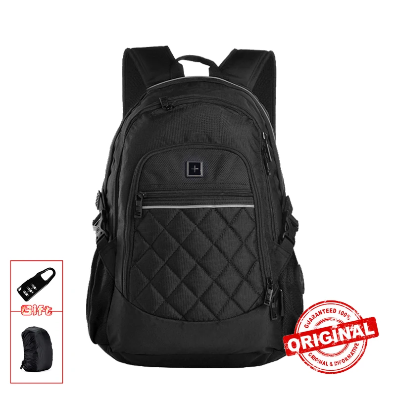 Suissewin Fashion Men Backpack Multifunctional 14 inch Computer Bag
