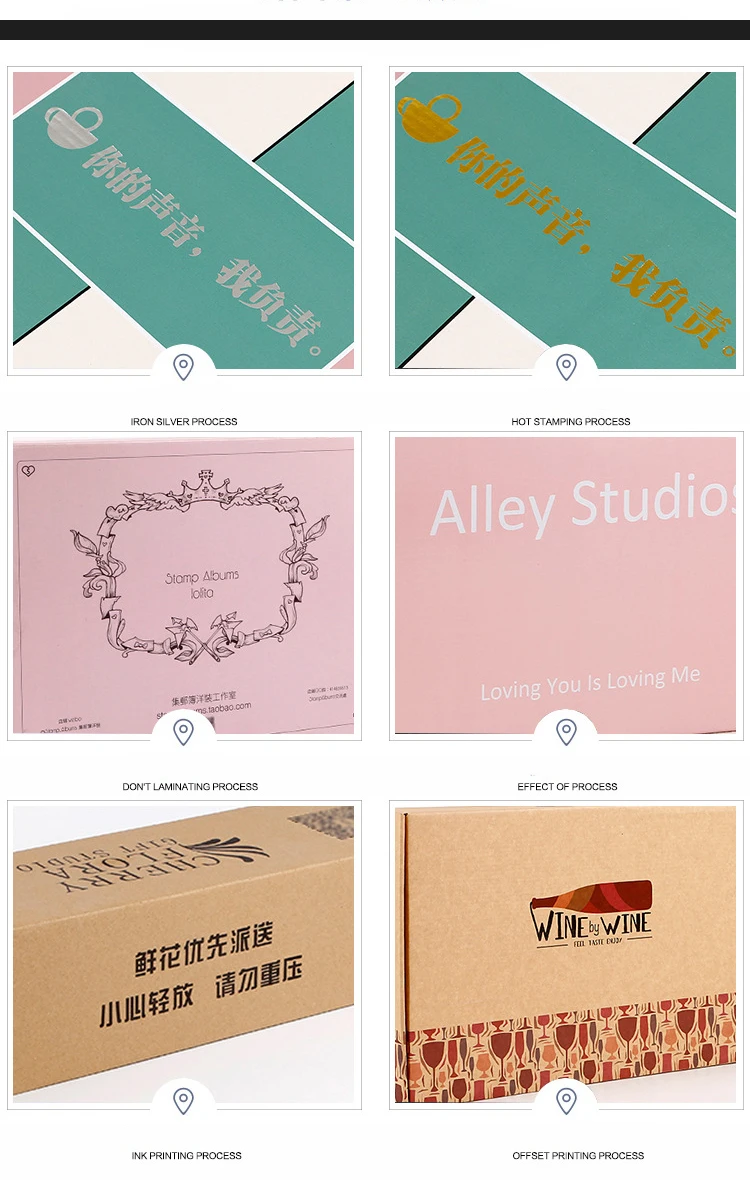 Индивидуальная печать логотипа Роскошный розовый гофрированный картон Почтовая коробка горячего тиснения серебряная фольга логотип коробка для одежды