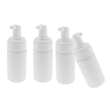 

Set of 4pcs, Clear Plastic Foamer Bottle Pump Travel Size Soap Dispenser, 100ml/3.4 oz