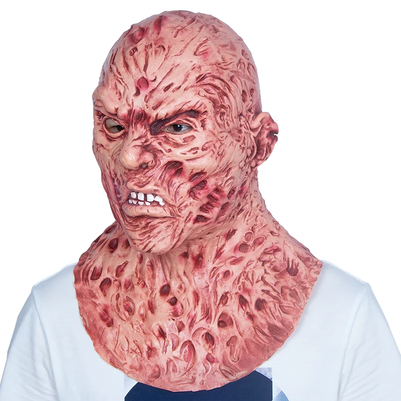Высококачественный реалистичный костюм для взрослой вечеринки ужасная маска Deluxe Freddy Krueger маска страшный танцевальный карнавал косплей маска зомби