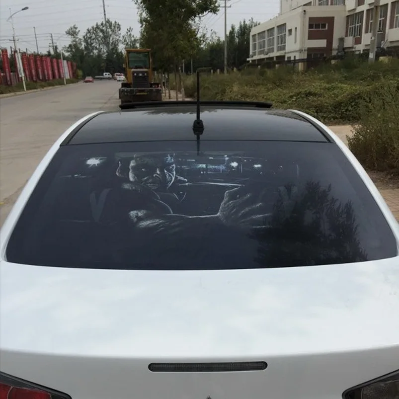 Забавные креативные автомобильные наклейки с ужасным призраком для заднего