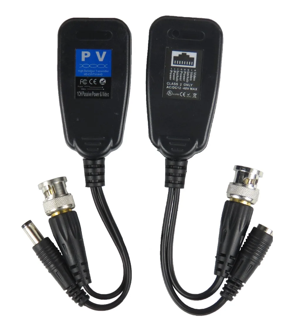 STARAUDIO пара CCTV коаксиальный BNC Видео мощность аудио RJ 45 балун трансивер к CAT5e 6