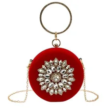 Новинка, женская сумка, элегантное кольцо, алмаз, вечерняя сумочка, сумочка на цепочке, на одно плечо, диагональная посылка