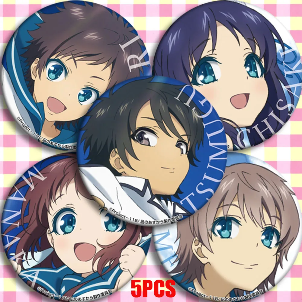 Anime Nagi-Asu: A Lull in the Sea Nagi no Asukara Hikari Sakishima Cosplay Bedge Cartoon Collection Bag Badges Button Brooch Pin |