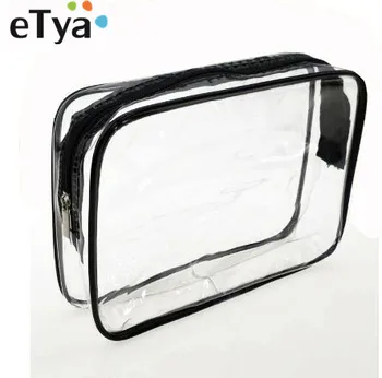 

eTya Transparent Cosmetic Bag Women Travel Waterproof PVC Makeup Bag Toiletry Bags Makeup Organizer Case Pouch