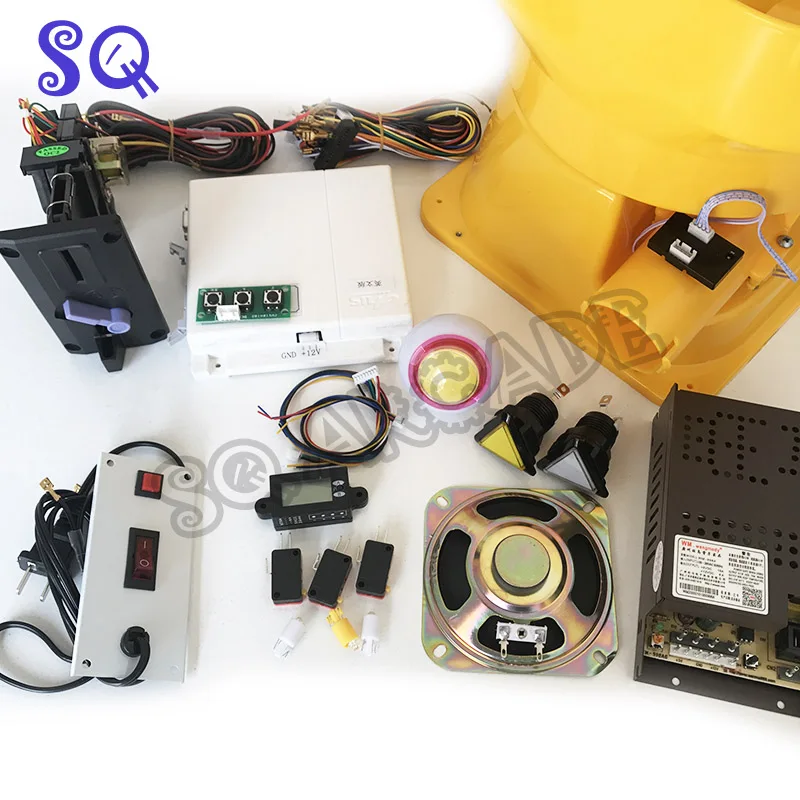 DIY kit 61 в 1 одно касание для детских игр аркадная доска с призовым бункером импульсный источник питания 7 цветов мигающие кнопки