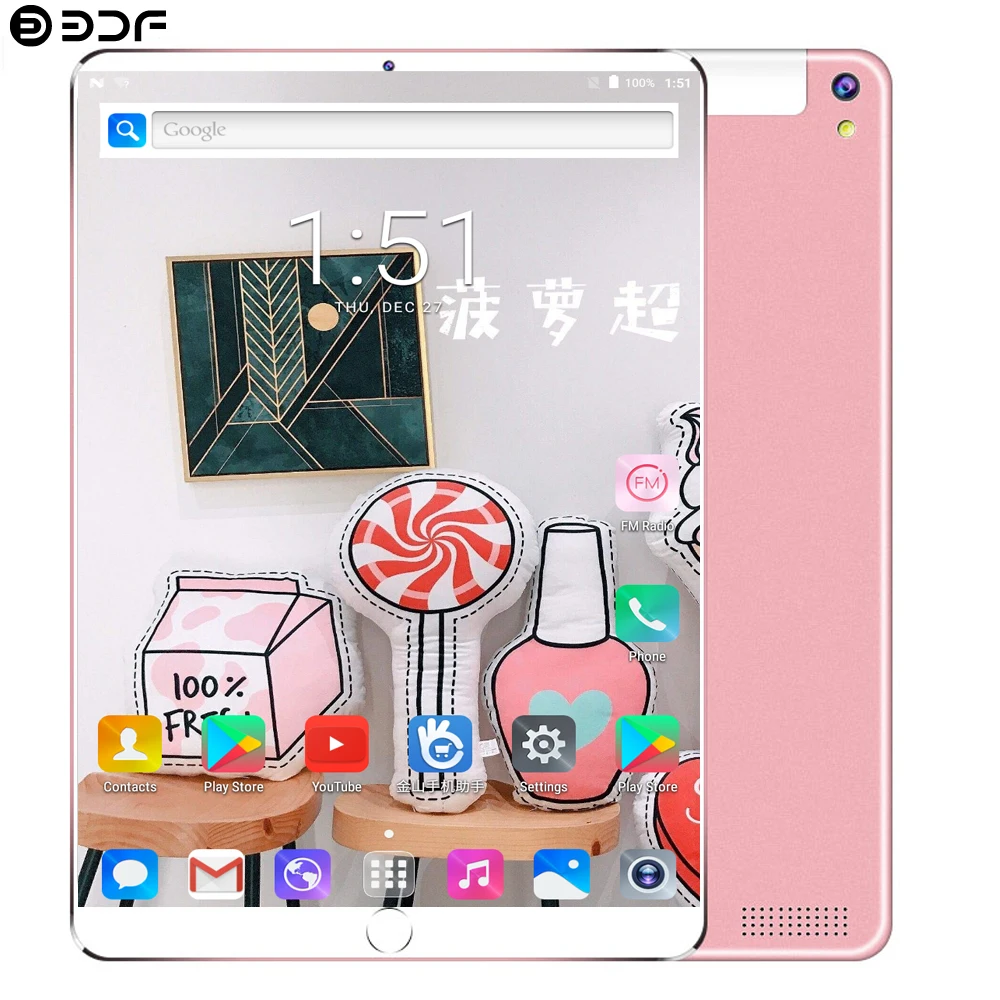 

BDF 2020 New 10.1 Tablet Pc Android 7.0 Support Google Play 3G Call Quad Core 1GB/32GB Tab Wi-Fi Bluetooth Super Eetal Tablet Pc