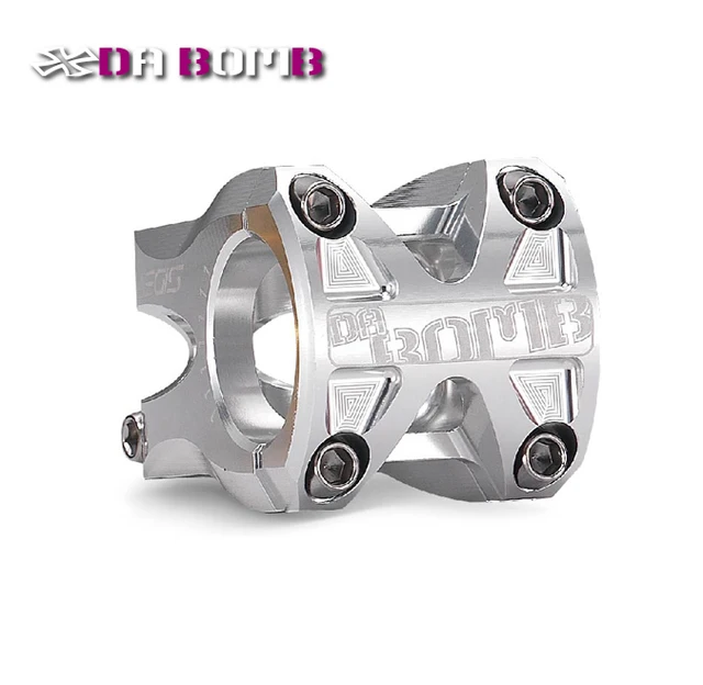 Cheap DABOMB AEGIS moutain bike MTB FR AM bicycle CNC Aluminum Anodized color stem 31.8mm 50mm length Silver
