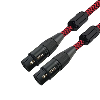 

High Quality 3 pin XLR to XLR Female Audio Cable Shielded Anti-jamming XLR mic microphones Mixers recorders Extension Cable