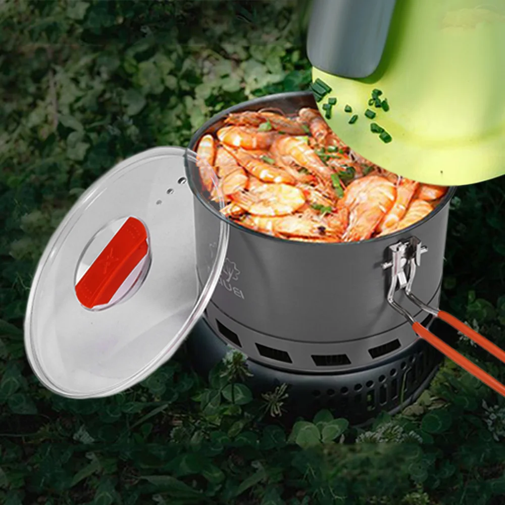 BULIN S2500 2.1L de intercambiador de calor olla plegable 2-3 Persona de Picnic portátil utensilios de cocina olla Picnic calefacción rápida hervidor de agua