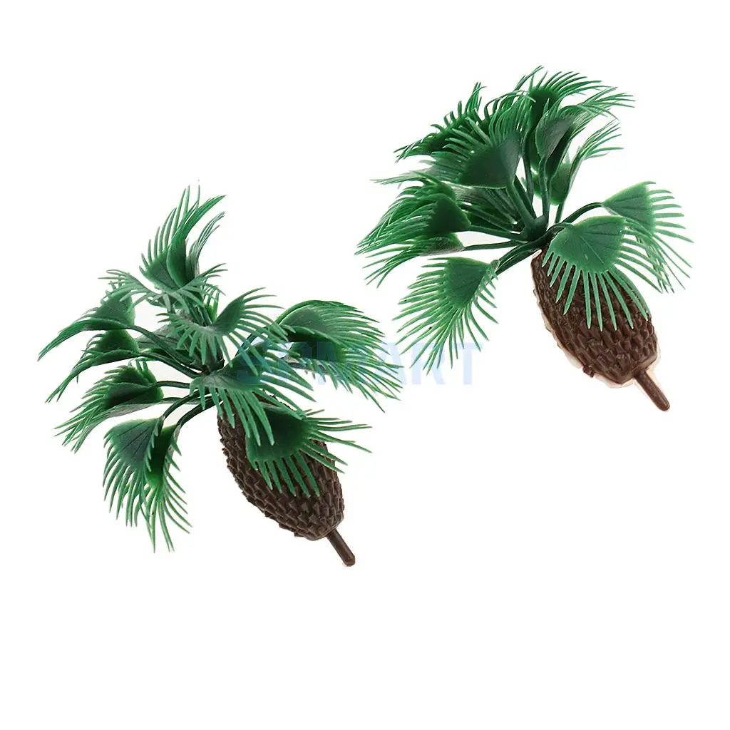10x Palm Model Tree 6cm/2.36inch HO Scale for RR Garden Railroad Scenery DIY