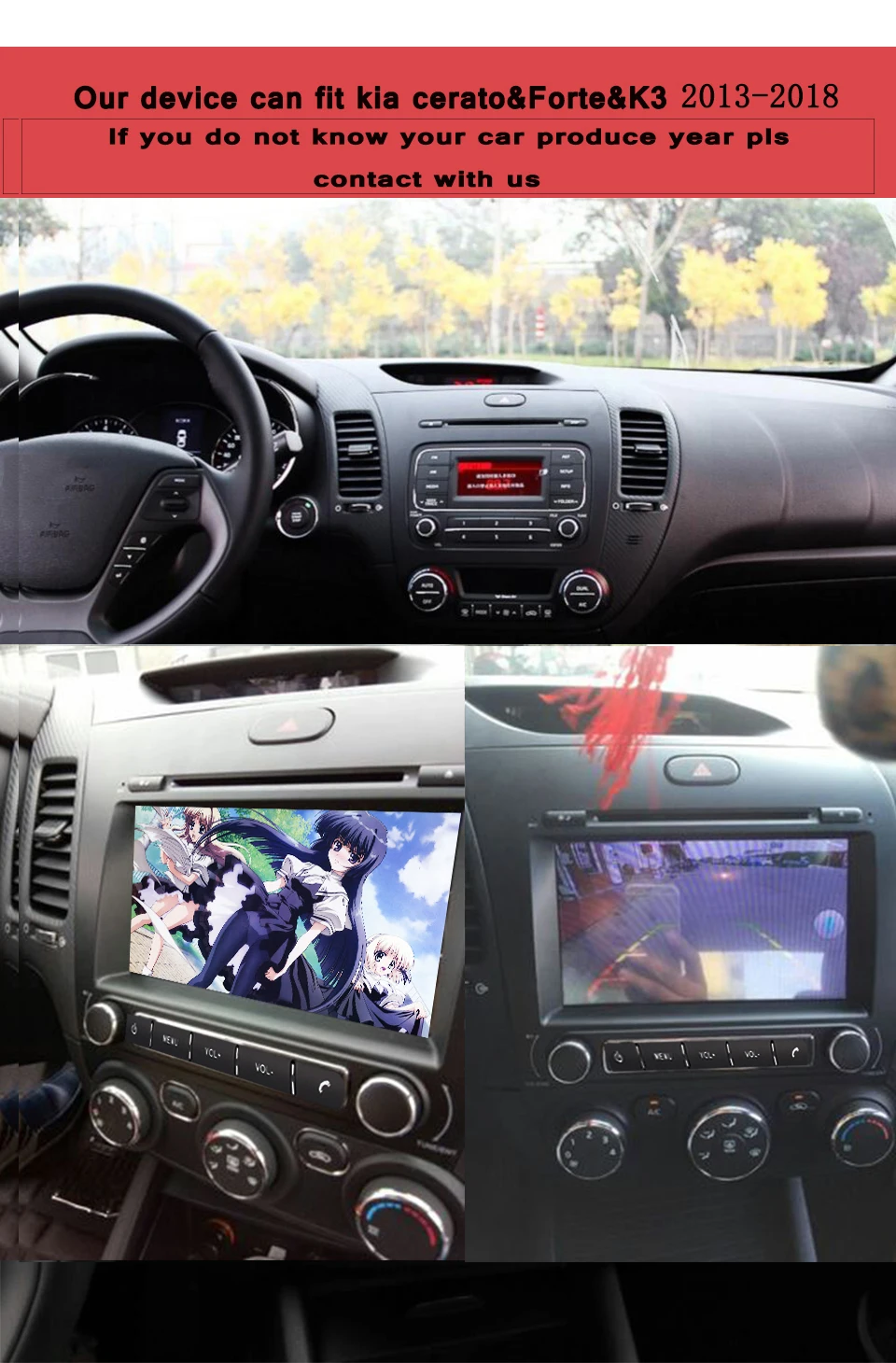 Top Android 9.0 Car stereo dvd player For kia cerato k3 forte 2013 2014 2015 with gps WIFI usb SD Card Map octa core 1024*600 Radio 1