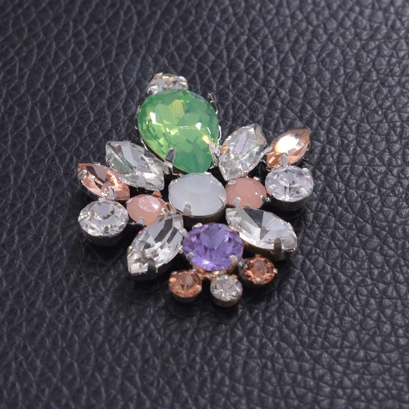 Flatback rhinestone appliques glue on (6)