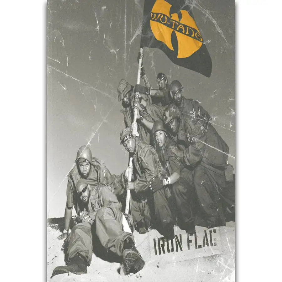 S2365 Album Cover Wu Tang Iron Flag Wu Tang Clan Rap Music Group Wall Art Painting Print On Silk Canvas Poster Home Decoration Painting Calligraphy Aliexpress