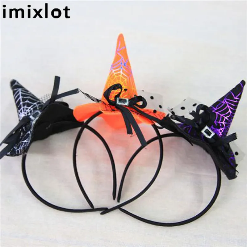 

imixlot Personality Halloween Headband Witch Hat Hair Hoop Headpiece For Party Decoration Headwear Accessories