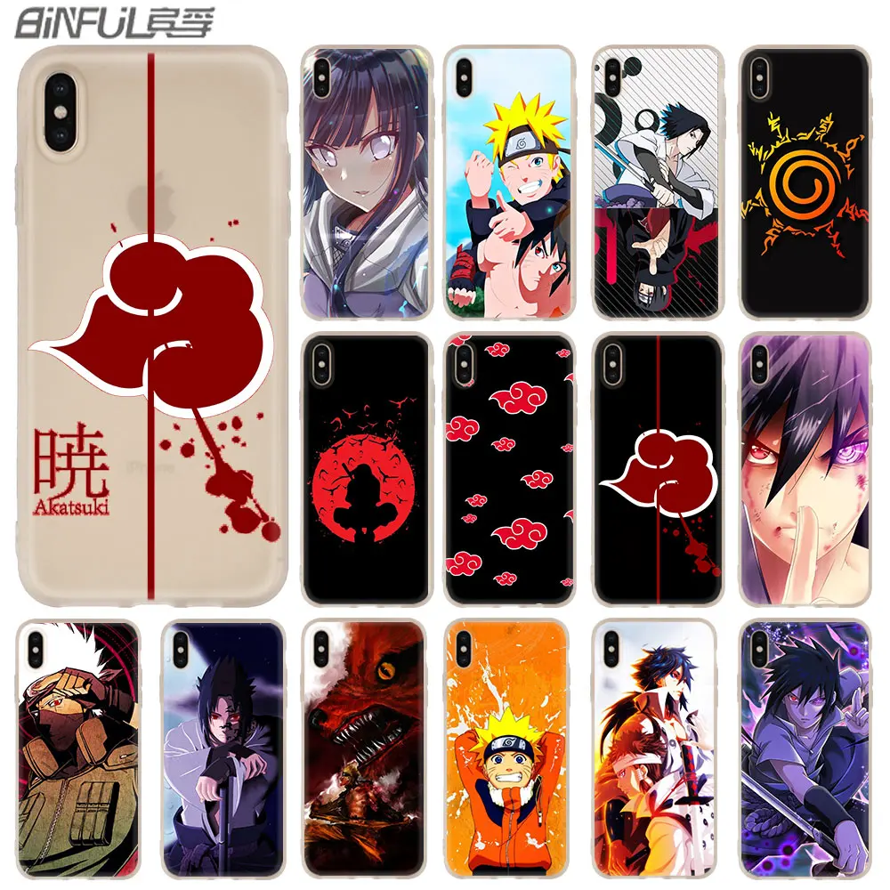 

Anime Naruto Akatsuki Desgin Case for iphone XS 11 Pro Max XR X 10 Cover Phone Cases for iphone 7 8 plus 6s 5 4s