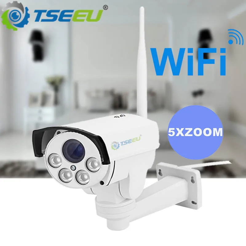 

960P 1080P Outdoor 5xZoom Pan Tilt Zoom Wireless WIFI IP camera support max 128G APP computer remotely view
