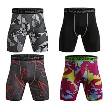 Мужские спортивные плотно облегающие шорты для бодибилдинга, шорты для бега, фитнес, марафон, камуфляжные спортивные трусы, дышащие шорты