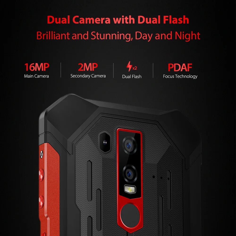 Ulefone Armor 6E IP68 водонепроницаемый прочный телефон 6,2 дюймов 4 GB+ 64 GB 16MP Android 9,0 Octa Core с беспроводной зарядки NFC смартфон