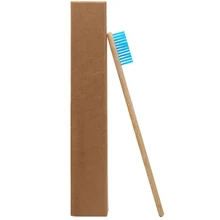 Genkent Blue Head Bamboo Toothbrush Wholesale Environment Wooden Blue Bamboo Toothbrush Oral Care Soft Bristle