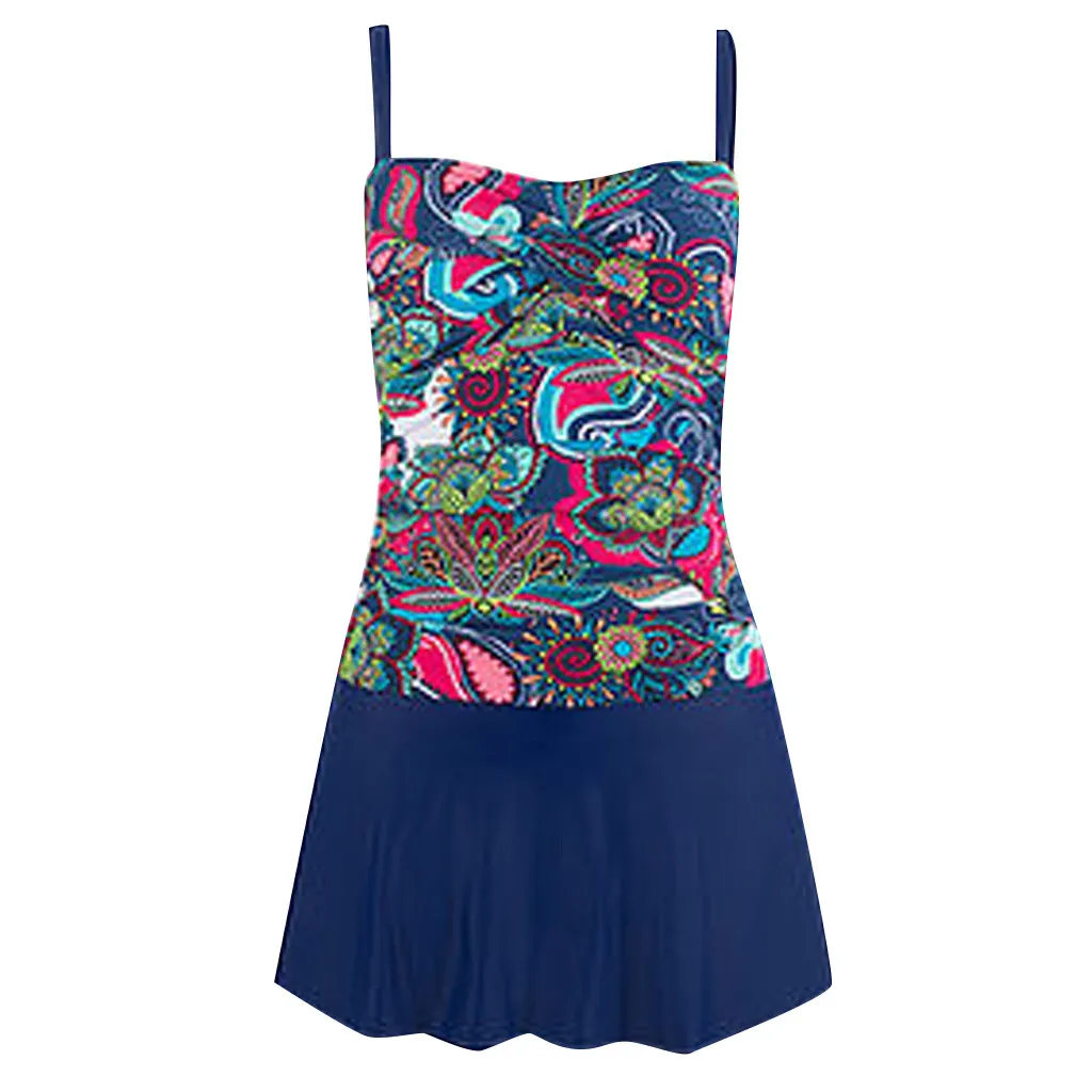 

swimsuit bikini women's swimming suit swimwear women Plus Size Vintage Print Tankini Bikini Swimwear Swim Push-Up Bathing Suit