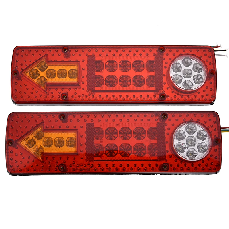 

2pcs 12V 23 LED Trailer Truck Rear Tail Brake Stop Rear Reverse Auto Turn Light Indicator Reverse Lamp Turn Signal Lamp