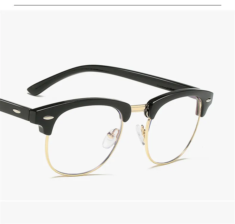 VWKTUUN Computer Glasses Frame Blue Film Goggles Half Frame Plain Glasses Optical Frame Eyeglasses Square Eyeglasses Frames