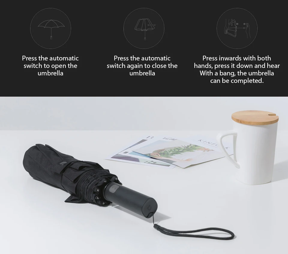 Xiaomi Mijia Automatic Umbrella for Sunny and Rainy Days Aluminum Windproof Waterproof Sunlight-shading Heat-insulating Anti-UV (13) 