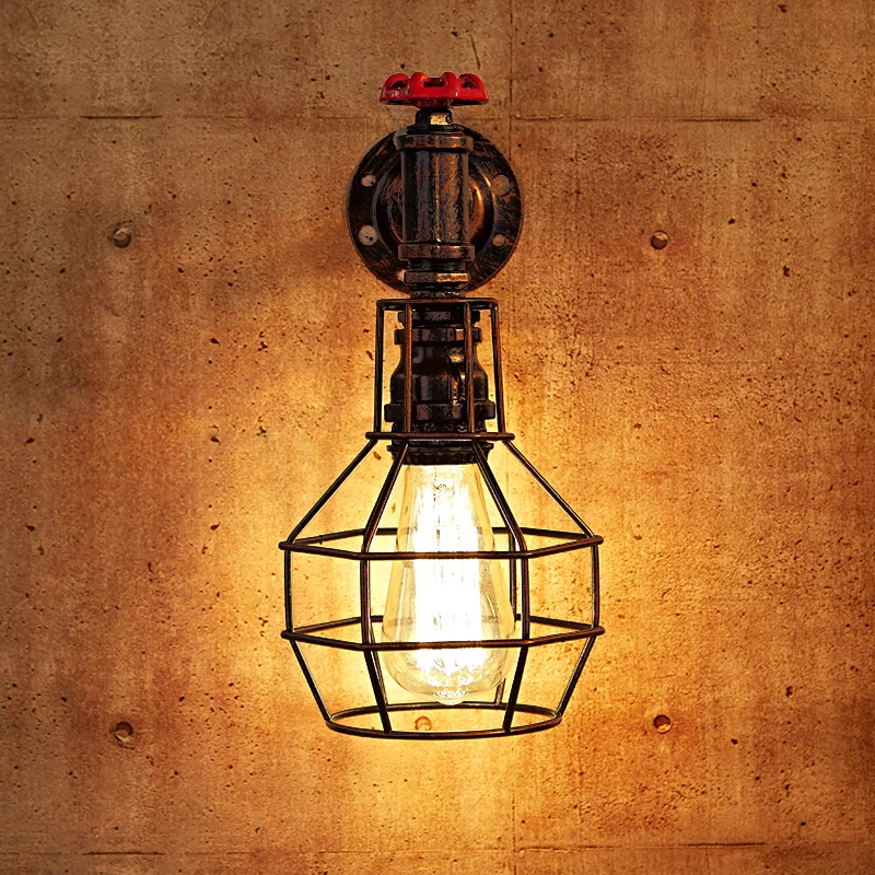 

Edison Style Retro Loft Industrial Wall Lamp Fixtures Water Pipe Vintage Wall Sconce Arandela Wandlamp Stair Light