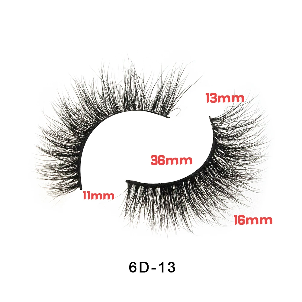 

2019 korean import 3d mink eyelashes good quality black cotton band 6d real mink eyelashes