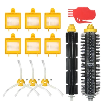 

Tangle-Free Vacuum Cleaner Part Bristle Brush+Flexible Brush+Side Brushe +HEPA Filter+Cleaning Tool for iRobot Roomba 700 Series