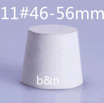 

11# 46-56mm Flask plug Tube laboratory test tube stopper The white rubber closing sealing plug